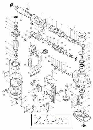 Фото Makita Резиновая прокладка HR5000/K перфоратор Makita HR5000K рис.( 29)