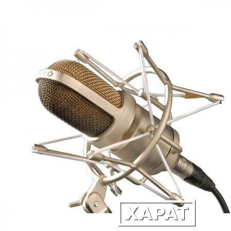 Фото Студийный микрофон Октава МК-105 Matte Nickel (в деревянном футляре)