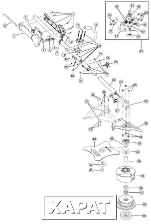 Фото RYOBI Редуктор в сборе триммера Ryobi 790R (рис. 25)