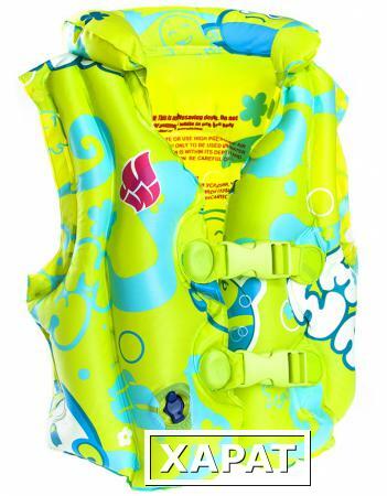 Фото Жилет надувной Mad Wave Swimvest Mad Bubbles M0756 02 (Размер: 3-6; Цвет: Зеленый;)