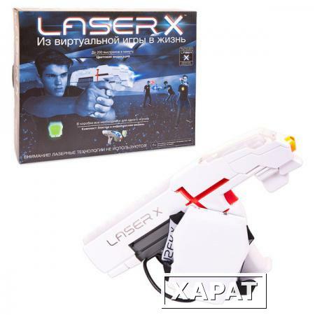 Фото Игровой набор Laser X - Бластер с мишенью (свет