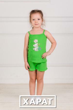 Фото Костюм детский Мультик топ+шорты зеленый