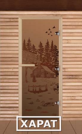 Фото Дверь. Бронза матовая с рисунком "1900х700"