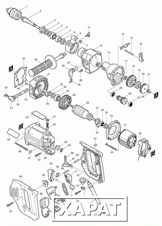 Фото Makita Наковальня ударная дрель алмазного бурения Makita 8406С рис.(7)