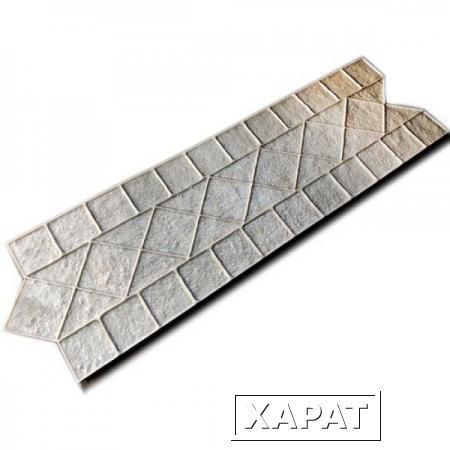 Фото Форма для печатного бетона "Бордюр венецианский алмаз"