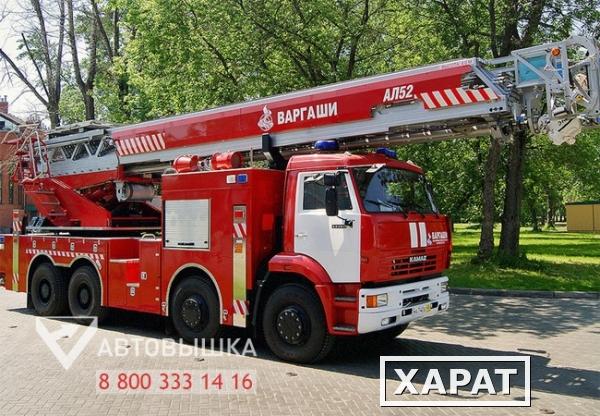 Фото Автолестница пожарная АЛ-52 на шасси КамАЗ-65201