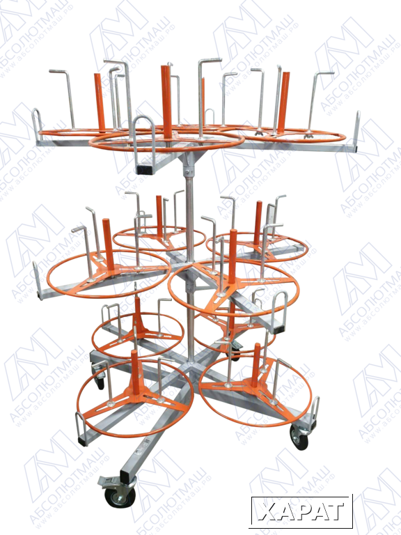 Фото Стойка стеллаж для хранения кабеля в мотках (12 катушек) АМ.12.400
