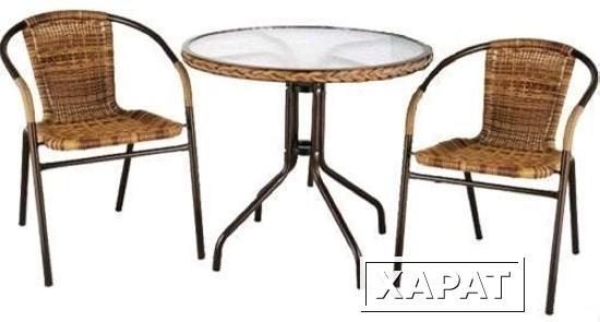 Фото Наборы садовой мебели PRORAB Набор мебели "Марсель Мини" (2 стула со столом D=0,6м)