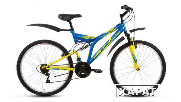 Фото Велосипед Altair MTB FS 26 синий/желтый