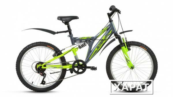 Фото Велосипед FORWARD ALTAIR MTB FS 20 серый/зеленый (2017)