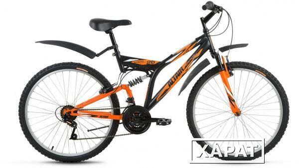 Фото Велосипед ALTAIR MTB FS 26 черн/оранж мат.16/26