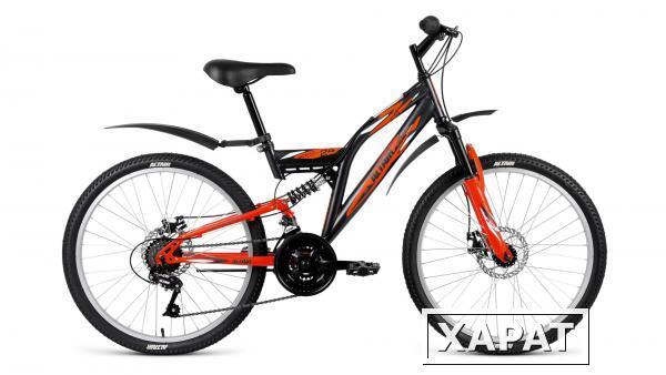 Фото Велосипед Altair MTB FS 24 disc серый/оранжевый