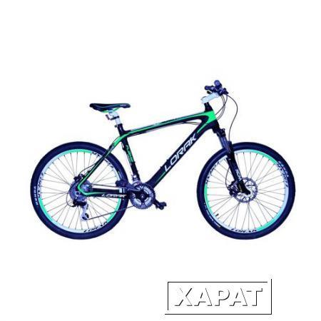 Фото Велосипед Lorak Carbon SE (Размер: 19"; Цвет: Черный/зеленый;)