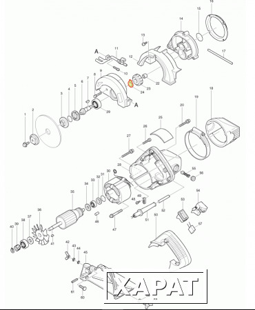 Фото Makita Винт M4х14 для 1911B/1923H/ алмазная пила Makita 4101RH рис.(10)