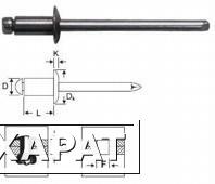 Фото Заклепка вытяжная 3,0х10,0 стандарт