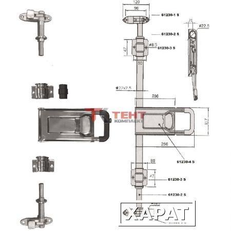 Фото Замок штанговый d22 Push