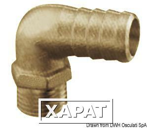 Фото Osculati Brass hose adapter 90° 1 1/2 50 mm