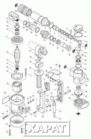 Фото Makita Шестигранная гайка M6 HR2400/ перфоратор Makita HR5000K рис.( 102)