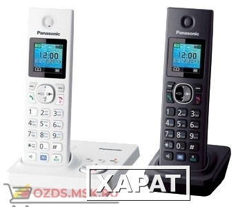 Фото Panasonic KX-TG7862RU2-с автоответчиком, цвет белыйчерн: Беспроводной телефон DECT (радиотелефон)