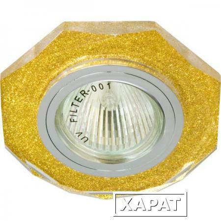Фото Светильник потолочный MR16 G5.3 мерцающее золото золото 8020-2; 19700