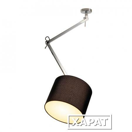 Фото TENORA CL-2 светильник потолочный для лампы E27 60Вт макс., хром/ черный | 156000 SLV