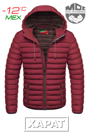Фото Куртка мужская MOC 420G красный-коричневый. Био-Пуховик
