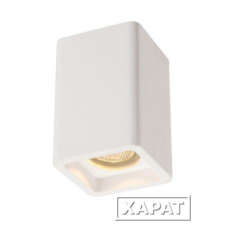 Фото PLASTRA CL-1 светильник потолочный для лампы GU10 35Вт макс., белый гипс | 148004 SLV