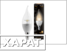 Фото Лампа Gauss светодиодная свеча для хрустальных люстр Лампа Gauss LED Candle Tailed Crystal Clear E14 4W 4100K