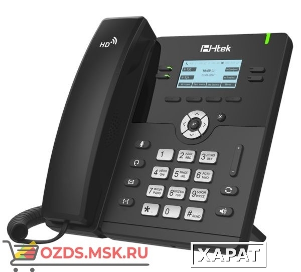 Фото Htek UC912E RU базового уровня с поддержкой Bluetooth и WiFi | Купить SIP-телефон Htek UC912E RU по выгодной цене: IP-телефон