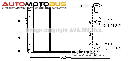 Фото Pадиатор системы охлаждения Jeep Grand Cherokee 93 Ava JE2007