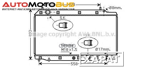 Фото Радиатор системы охлаждения AVA QUALITY COOLING HD2215