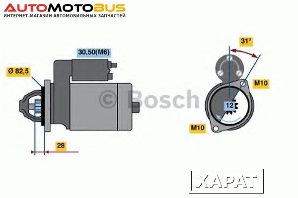 Фото Стартер Bosch 0001115074