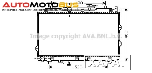 Фото Радиатор охлаждения двигателя AVA QUALITY COOLING KA2074