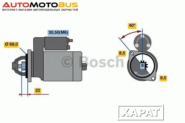 Фото Стартер Bosch 0986023660