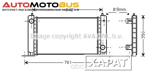 Фото Радиатор охлаждения двигателя Ava FT2251