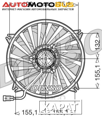 Фото Вентилятор охлаждения двигателя DENSO DER07005