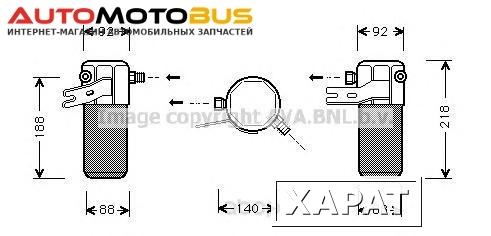 Фото Радиатор кондиционера автомобильный Ava AID012