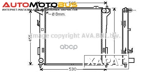 Фото Радиатор системы охлаждения AVA QUALITY COOLING HY2181