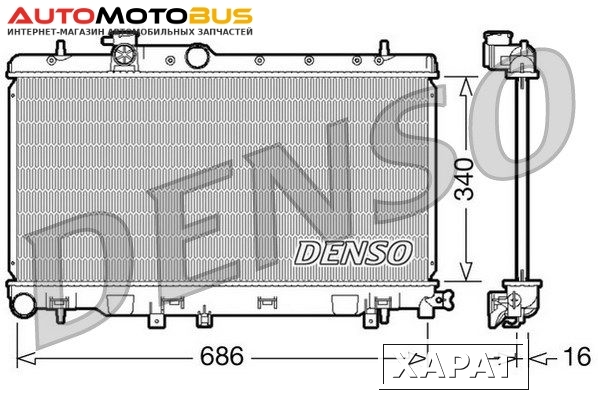 Фото Радиатор охлаждения двигателя DENSO DRM36006