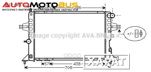 Фото Радиатор охлаждения двигателя Ava OLA2252