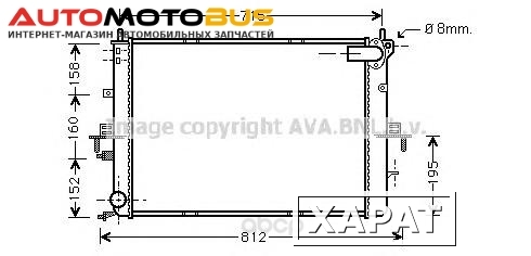 Фото Радиатор охлаждения двигателя Ava AU2152