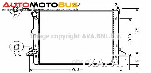 Фото Радиатор охлаждения двигателя Ava FDA2396