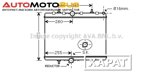 Фото Радиатор охлаждения двигателя AVA QUALITY COOLING PEA2314