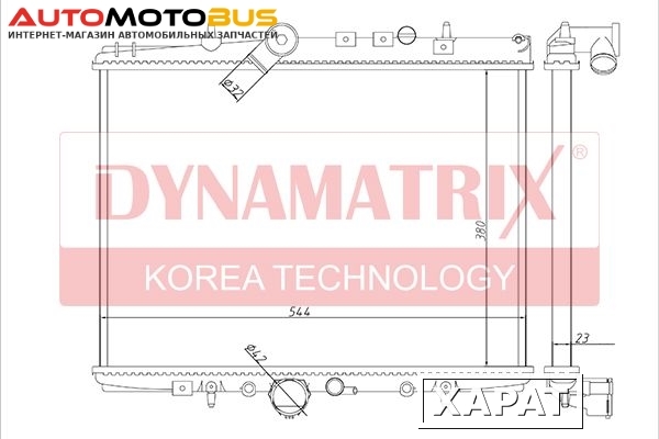 Фото Радиатор охлаждения двигателя DYNAMATRIX DR61294A