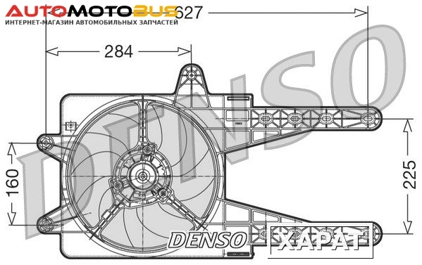 Фото Вентилятор охлаждения двигателя DENSO DER09013