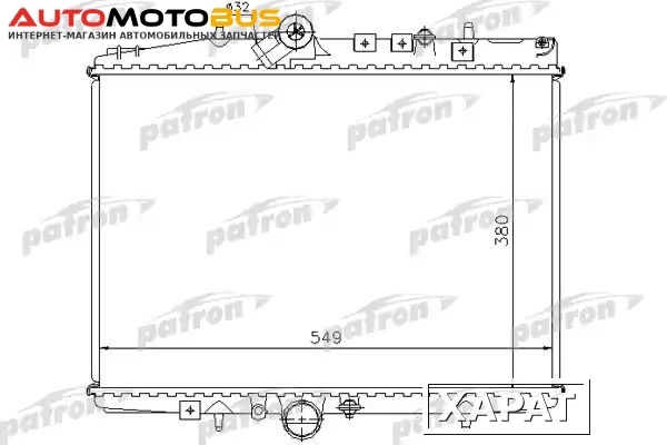 Фото Радиатор охлаждения двигателя PATRON PRS3579