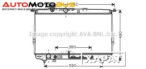 Фото Радиатор охлаждения двигателя Ava HYA2107