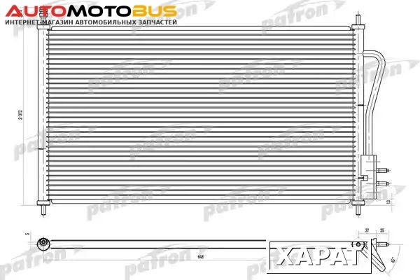 Фото Радиатор кондиционера автомобильный PATRON PRS1103