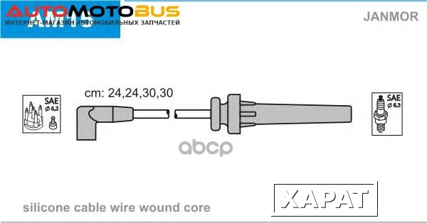 Фото Комплект проводов зажигания JANMOR AM15