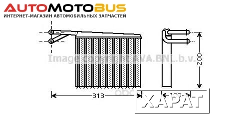 Фото Pадиатор печки MB Sprinter all 95-06 Ava MSA6372